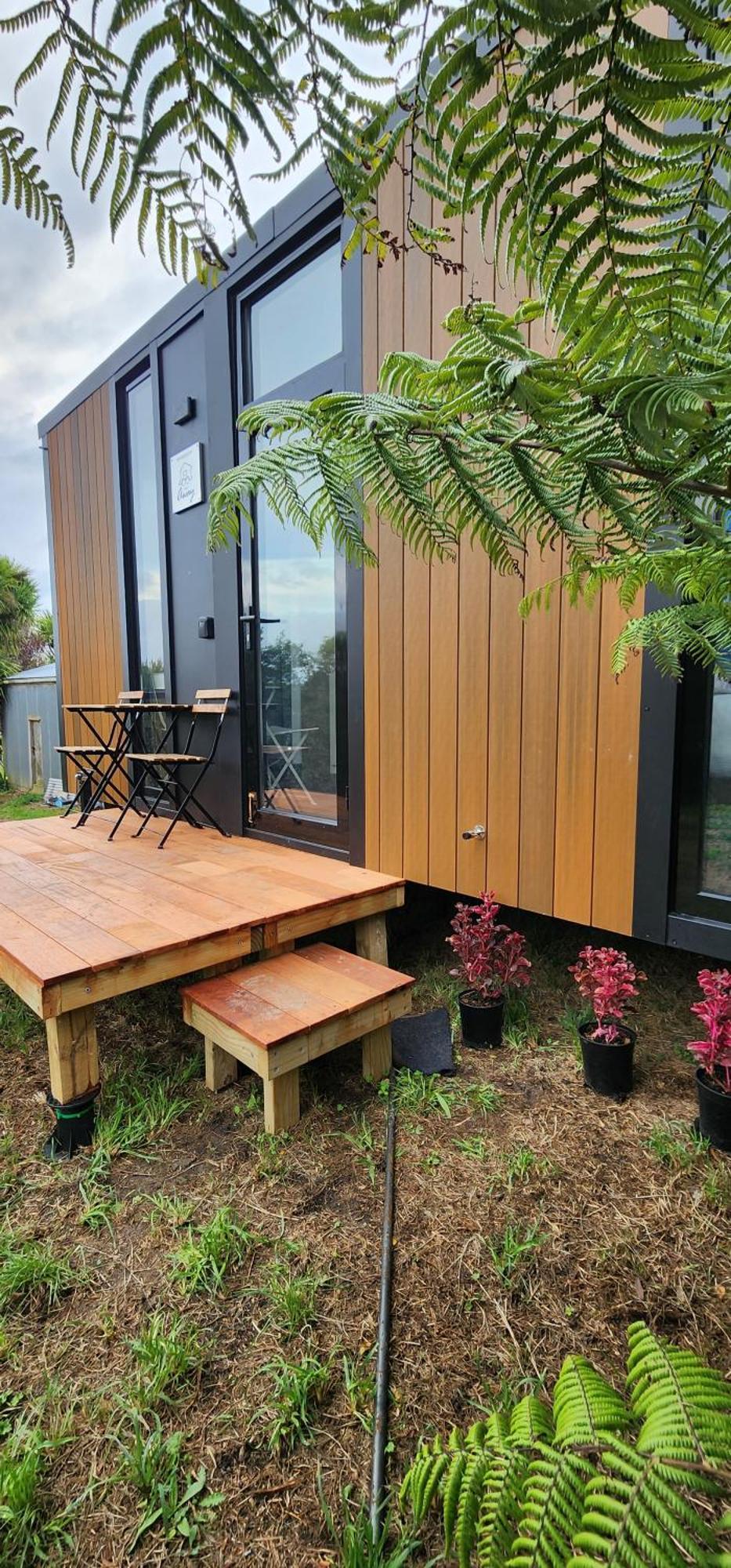 Cozy Cabin2 With Outdoor Bath At Dairy Flat Farm Waitoki Exterior photo